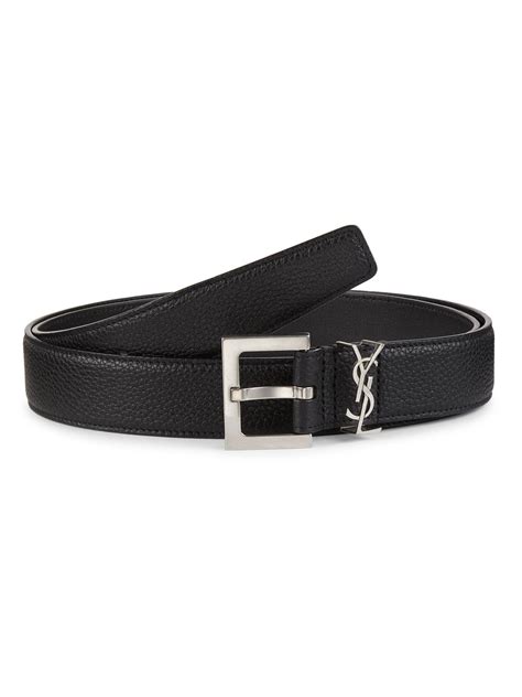 ysl man belt|saint laurent monogram leather belt.